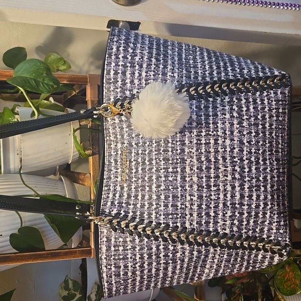 Karl Lagerfeld Tweed Print Tote Bag